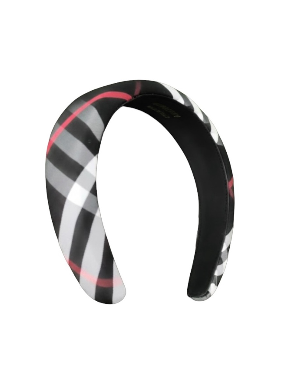 Burberry vintage Plaid Padded Headband in Black, White & Red